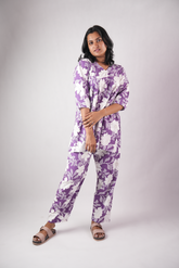 Soft Premium Rayon Maternity Coord Set | Abstract Print | Feeding Compatible & Comfortable